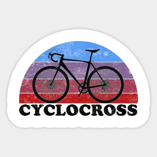 Cyclocross Bicycle Vintage Colors Sticker